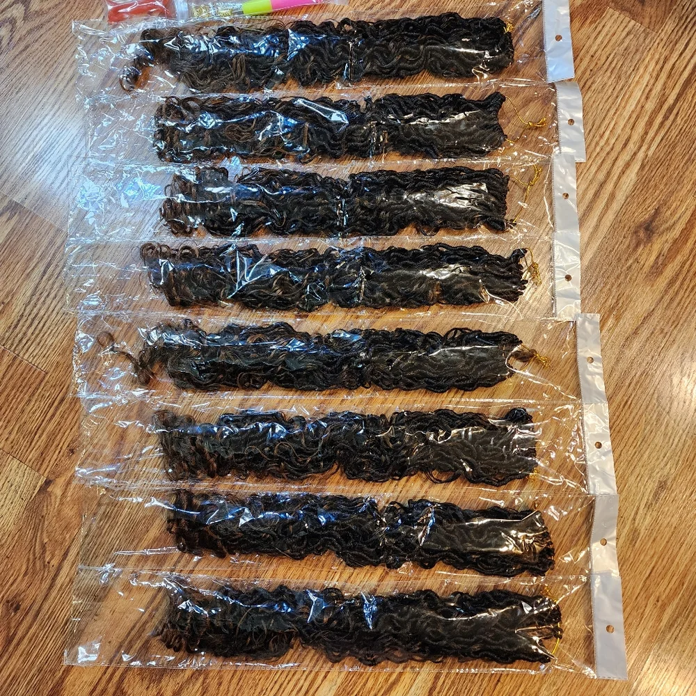 8 Packs New Goddess Locs Crochet Hair With Curly Ends 22